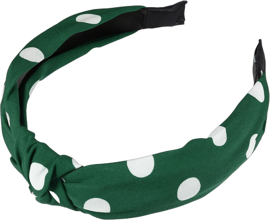 Unique Bargains Women's Polka Dot Knotted Headband 1 Pc Green