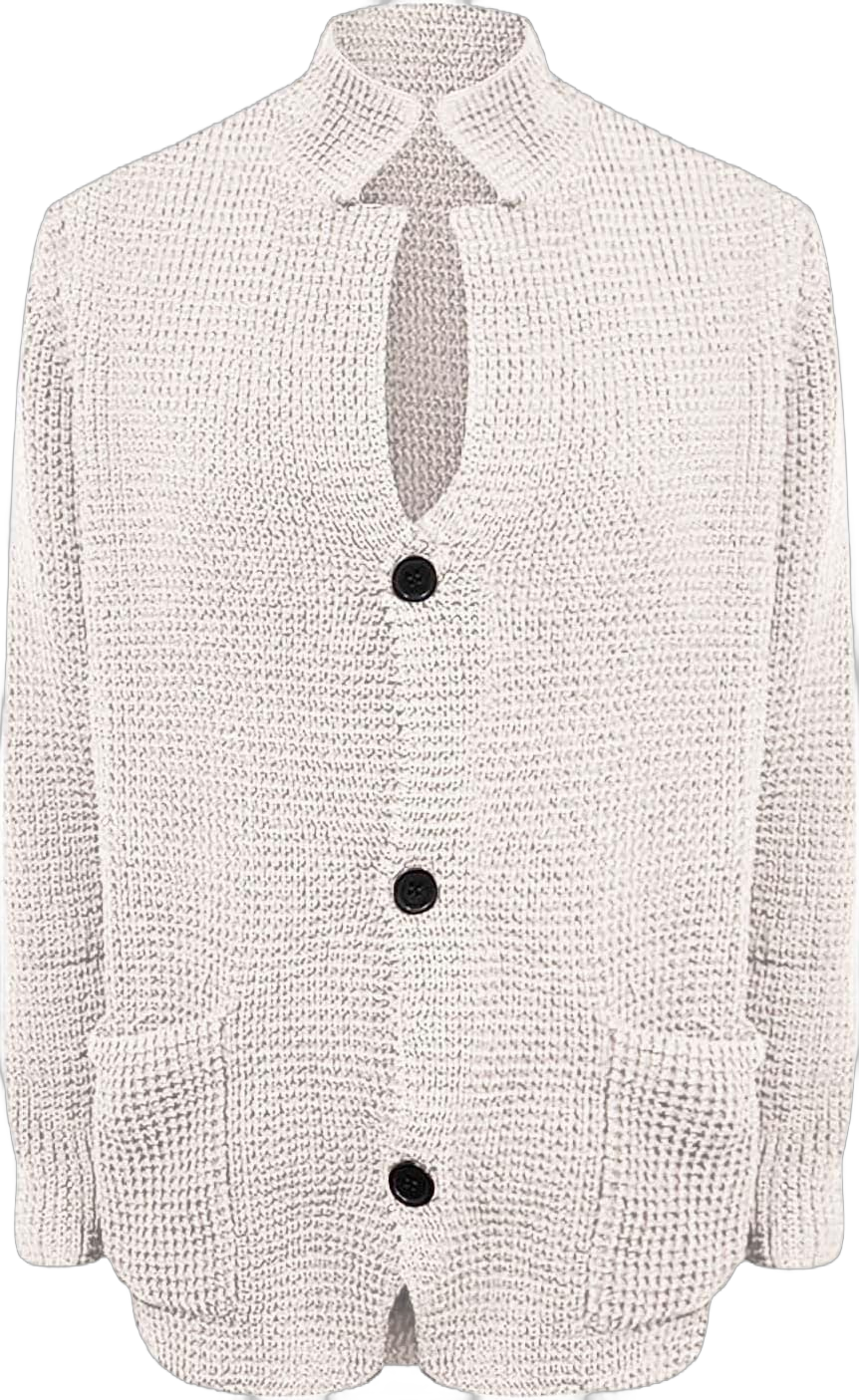 WILMOT Mens Cardigan Sweater with Buttons Knitted Lapel Men Cardigan Sweater Lightweight Warm Loose Winter Cardigan 4X-Large White