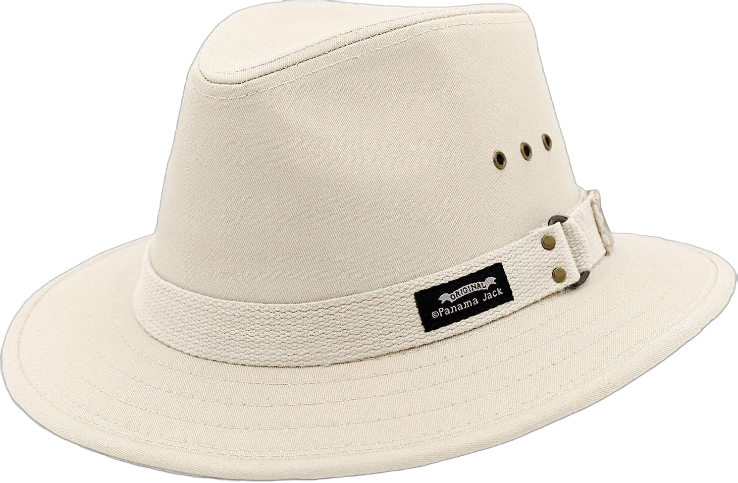 Panama Jack Original Canvas Safari Men's Sun Hat, 2 1/2" Brim, UPF (SPF) 50+ Sunhat Protection