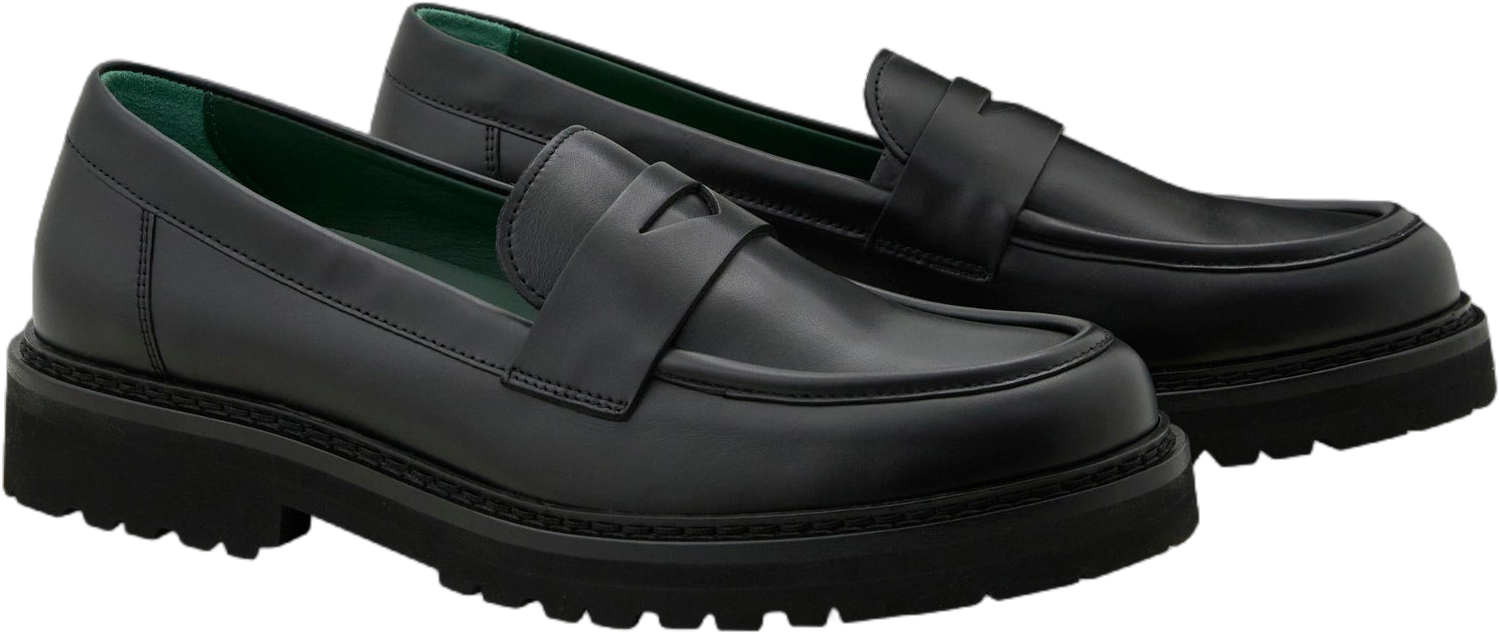 Women's Richee Penny Loafer Black Nappa Leather