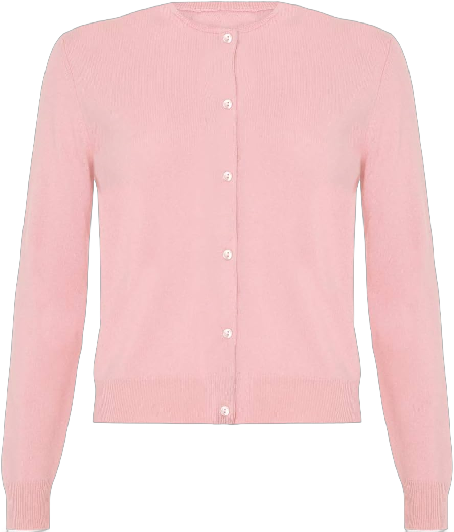 Womens Cashmere Cardigan X-Large Baby Pink