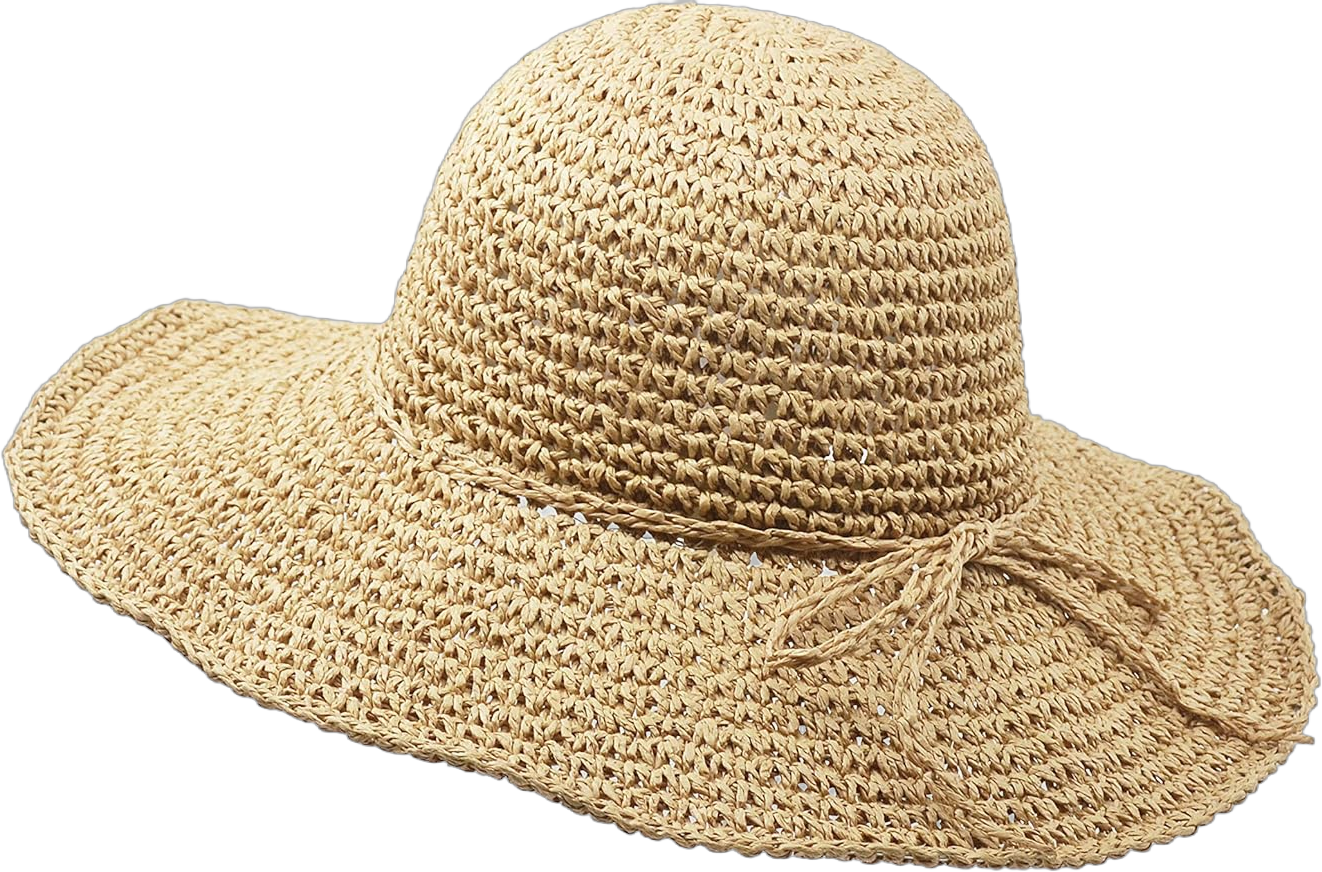 Straw Hat, Handmade Beach Wide Brim Cap Foldable Outdoor Sun Hat Beach Headwear for Adult Children Man Women Audlt Size Audlt Beige