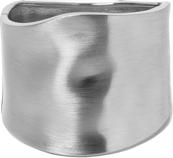 ZMANYIJEW Silver Cuff Bracelet for Women Open Wide Silver Bracelets Silver Cuff Thick Silver Bracelets for Women Teen Girls (silverD)