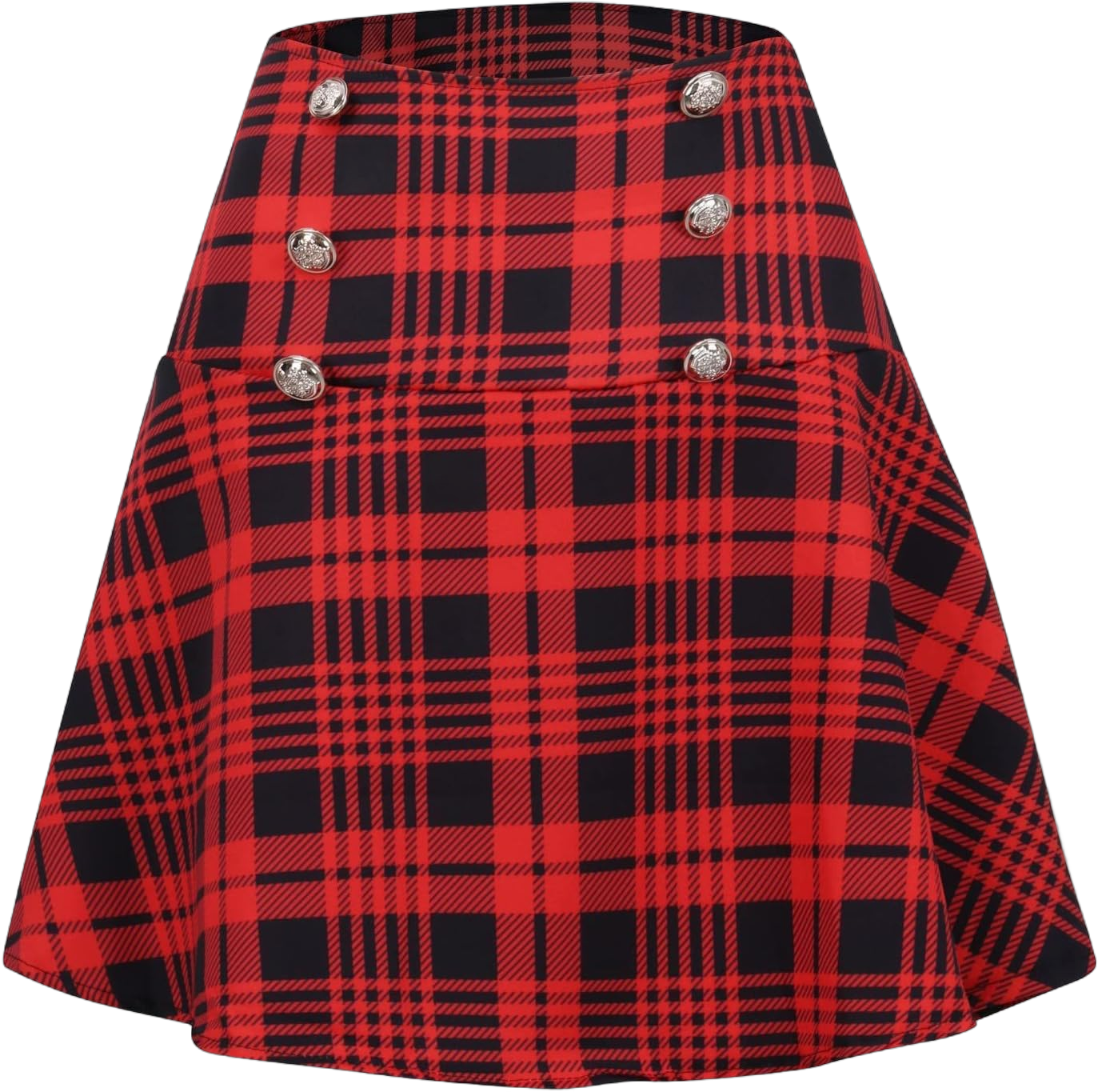 Women High Waist Pleated Mini Skirt Skater Tennis Skirt Flowy Mini Skirt Workout Hiking Golf Plaid Skirt for Teen Girls 5X-Large A02_red