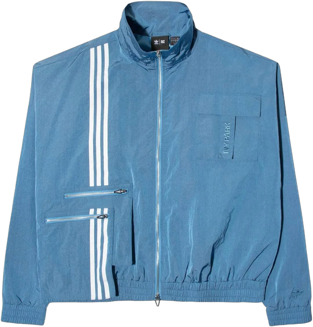 adidas UNISEX IVP NYLON TRACK JACKET, BLUE Small Blue