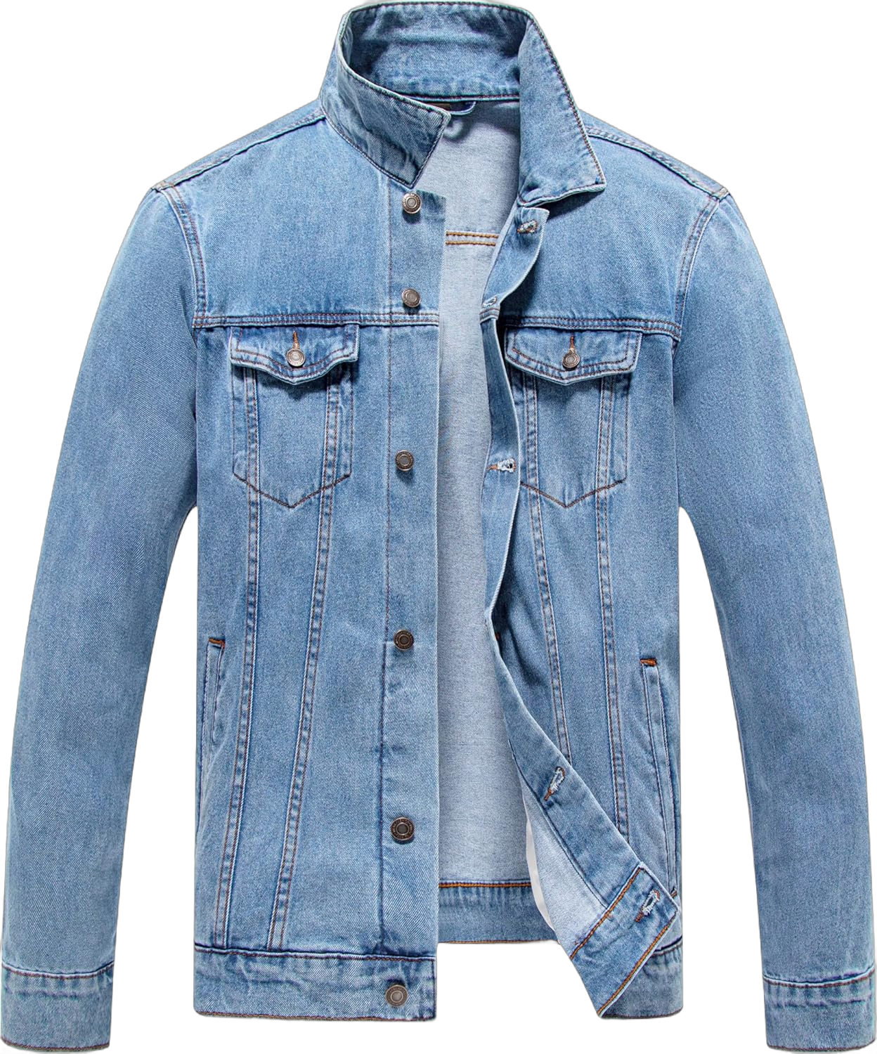 voeeron Denim Jacket Men Durable Comfortable and High Performance Jean Jacket Men X-Large Blue 3112