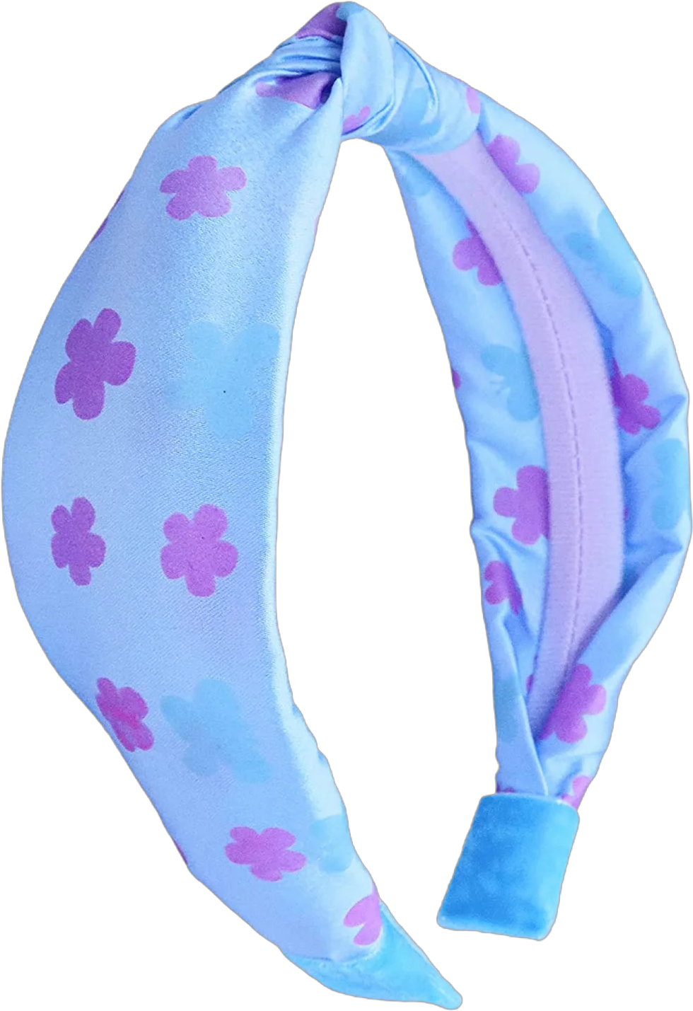 FROG SAC Color Changing Blue Knot Headband for Girls, Butterfly Headbands for Kids, Cute Satin Knotted Flower Hair Bands, Little Girl Daisy Head Band