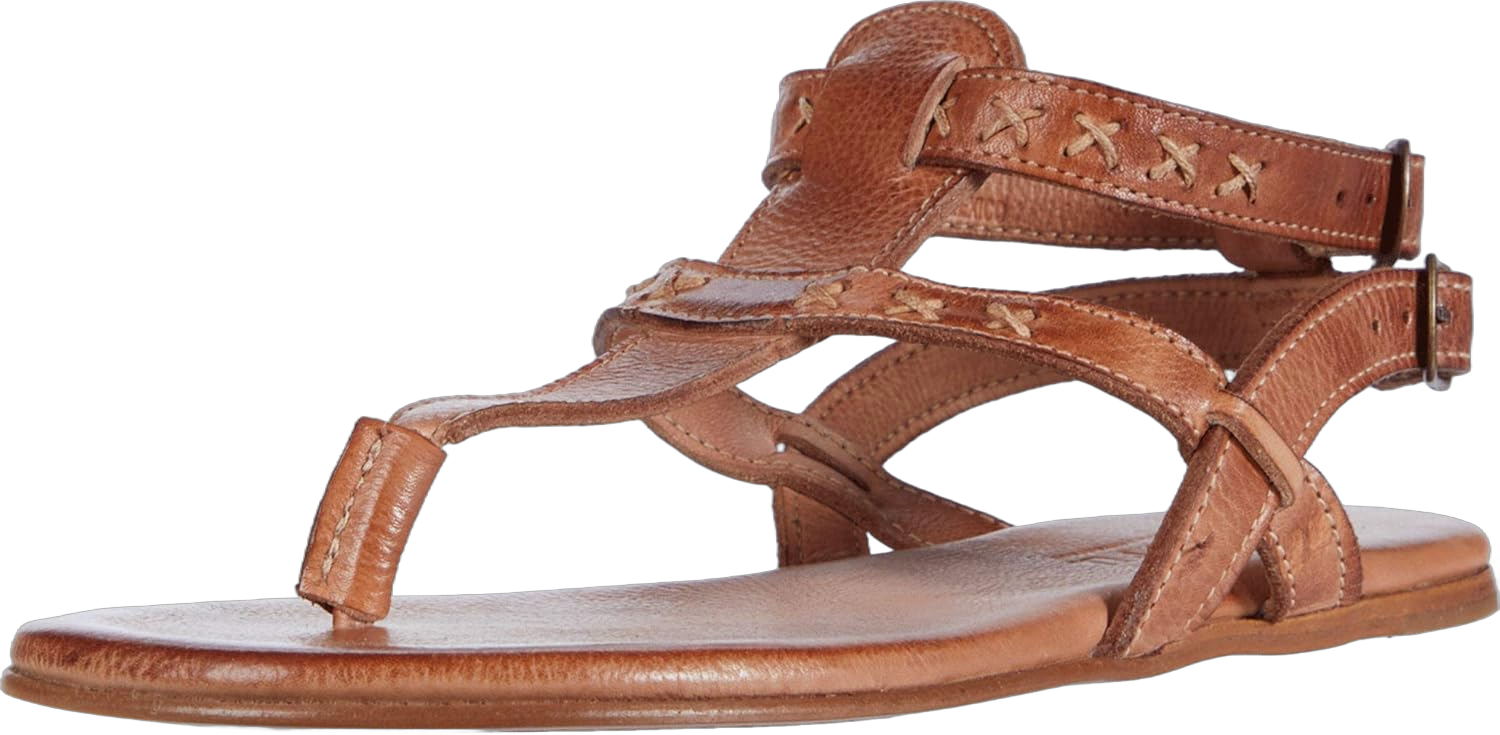 Bed|Stu Moon Womens Leather Sandal 10 Tan