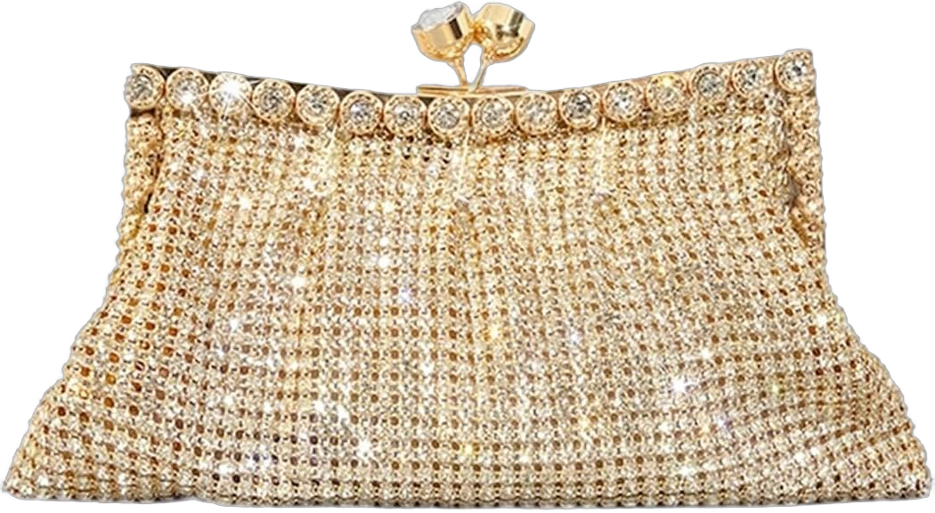 Women Sparkly Rhinestone Clutch Purse Ladies Diamond Evening Bag Luxury Wedding Purse Party Prom Handbag Gold