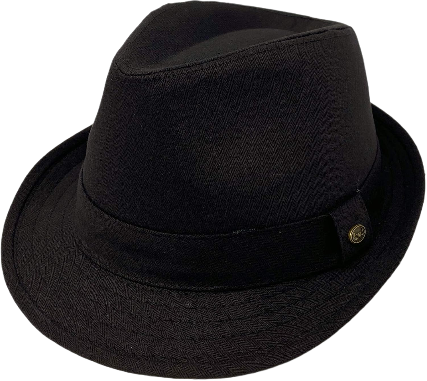 Men's All Season Cotton Short Brim Derby Fedora Classic Gangster Hat Large-X-Large Black