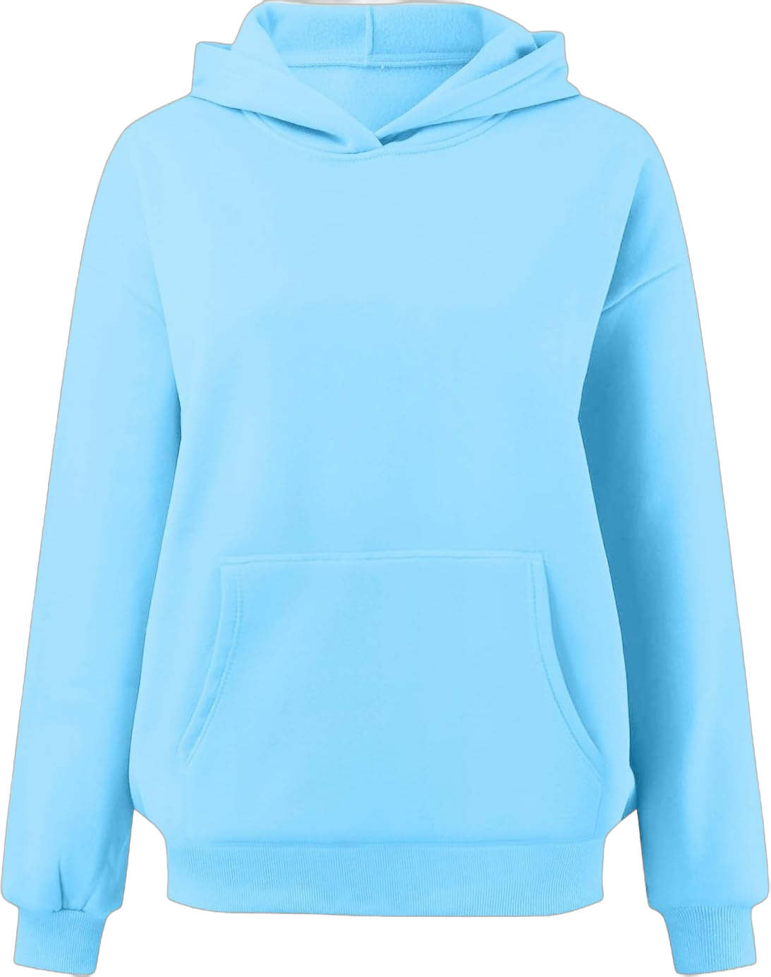 Pullover Hoodies for Women Oversized Fall Outfits Clothes Casual Loungewear Long Hooded Tunic Sweatshirt with Pockets X-Large B-blue