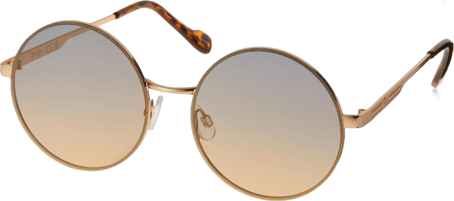 Jessica Simpson Women's J6222 Vintage Metal Round Sunglasses with Uv400 Protection. Glam Gifts for Her, 56 Mm Gold & Tortoise 56 Millimeters