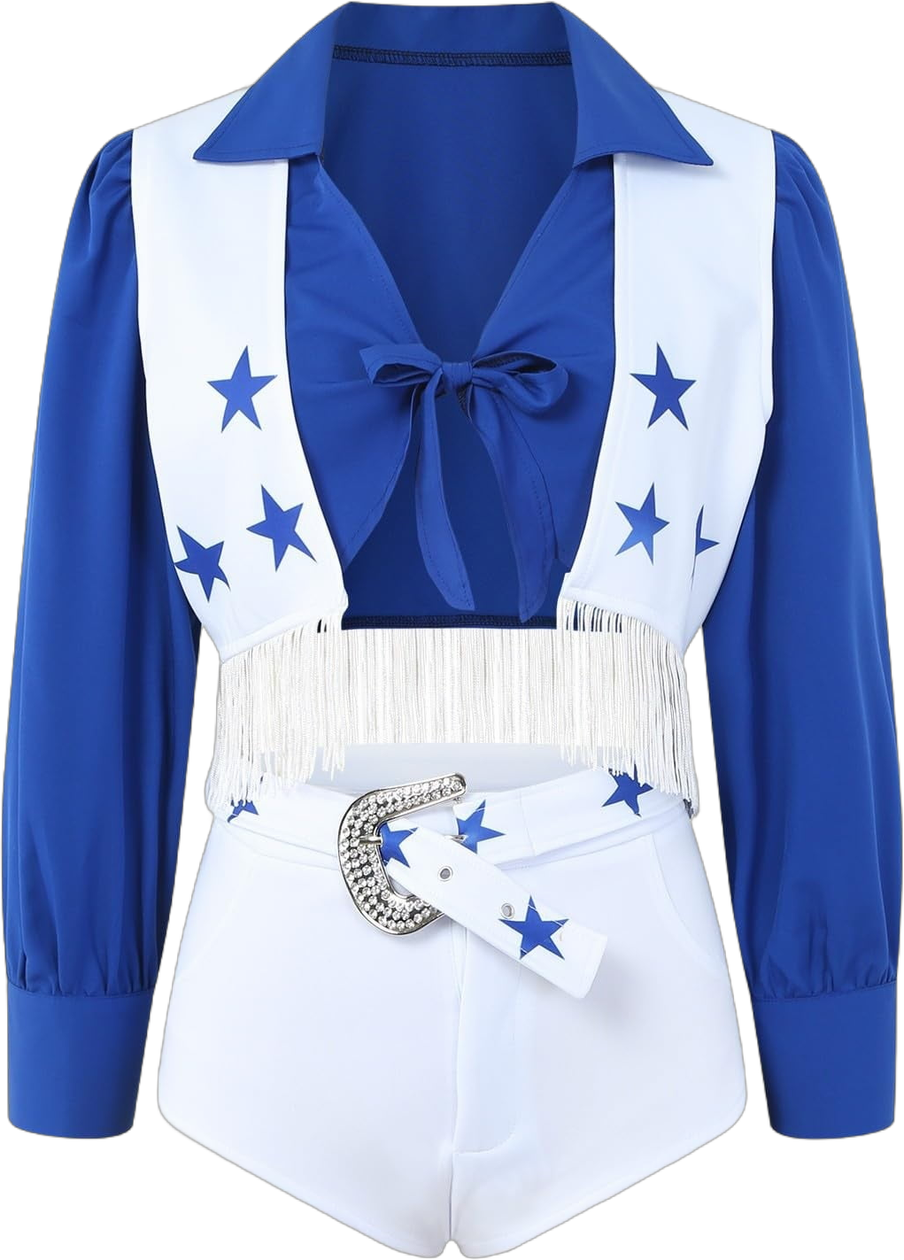 WEANT-costumes Womens Halloween Costumes 2024 Dallas Cowboy Cheerleader Costume Fall 2 Piece Outfits for Women Pullover Oversized Half Zipper Sweathirt with Jogger Sweatpants Tracksuit Sets Costume_#A010G L