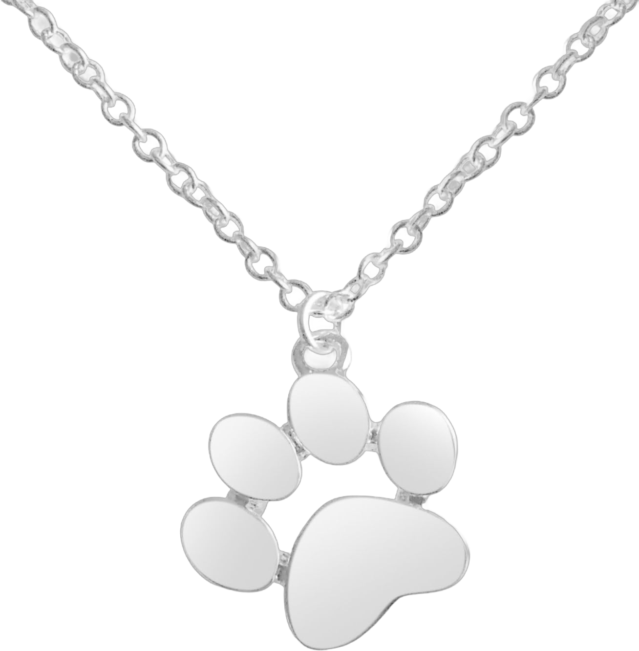 Rosa Vila Paw Print Necklace, Paw Necklace, Dog Necklace, Dog Jewelry for Women, Dog Paw Necklace, Dog Pendant, Dog Necklaces for Women Silver Tone