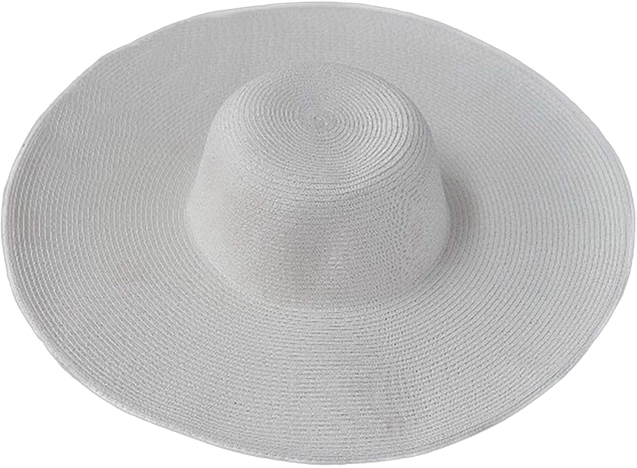 1PCS Womens Wide Brim Sun Hat Summer Hat Straw Cap for Prevent Sun Rays(White)