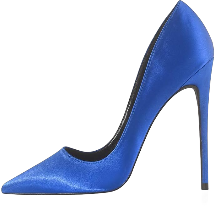 Elisabet Tang High Heels Womens Pointed Toe Heels Satin Pumps Stiletto Bridal Party Dress Evening Wedding Shoes for Woman 9 Blue