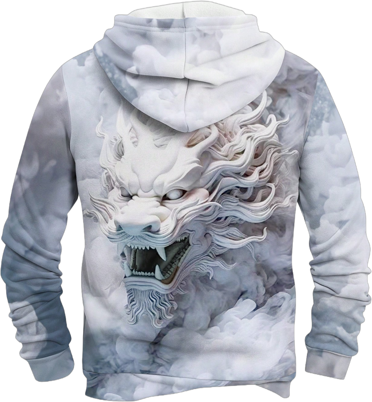 NITAGUT Men's Autumn/Winter Stylish Digital Print Hooded Sweatshirt