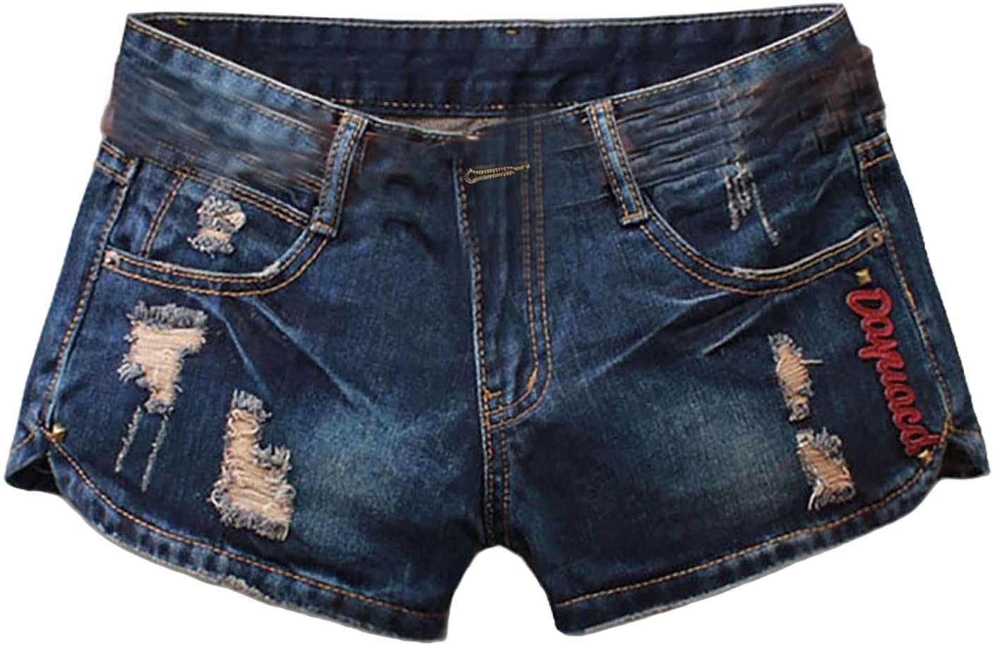 High Waisted Jeans Shorts Women Summer Casual Button Distressed Denim Shorts Trendy Comfy Lightweight Shorts,Large Z3dark Blue Small