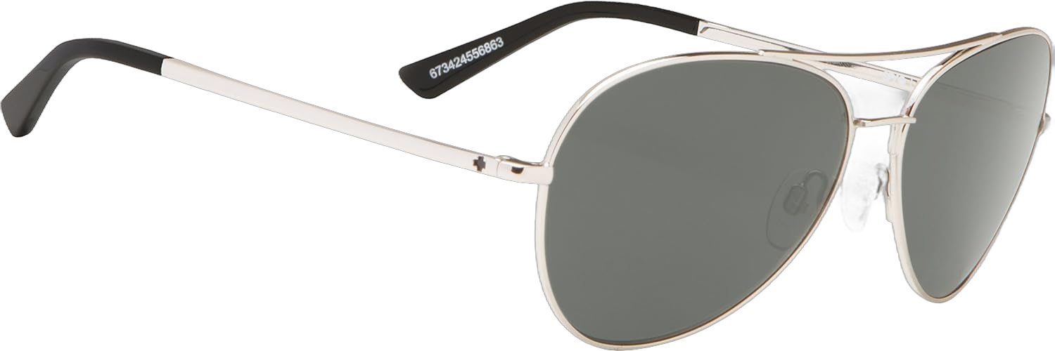 Spy Optic Women's Whistler Aviator Sunglasses Silver/Happy Gray/Green