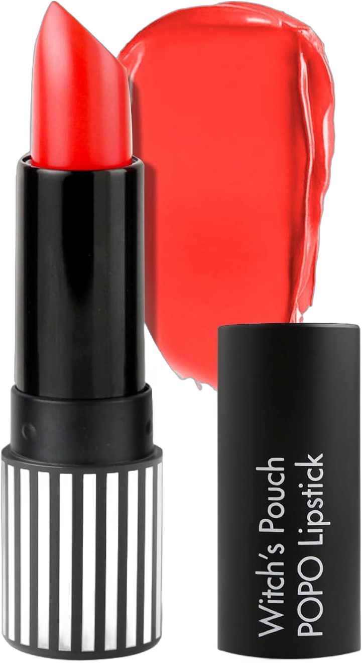 Witch's Pouch Moisturizing Lipstick, S18 Mandarin Red - Long Lasting, Cream Finish Lip Color for Women