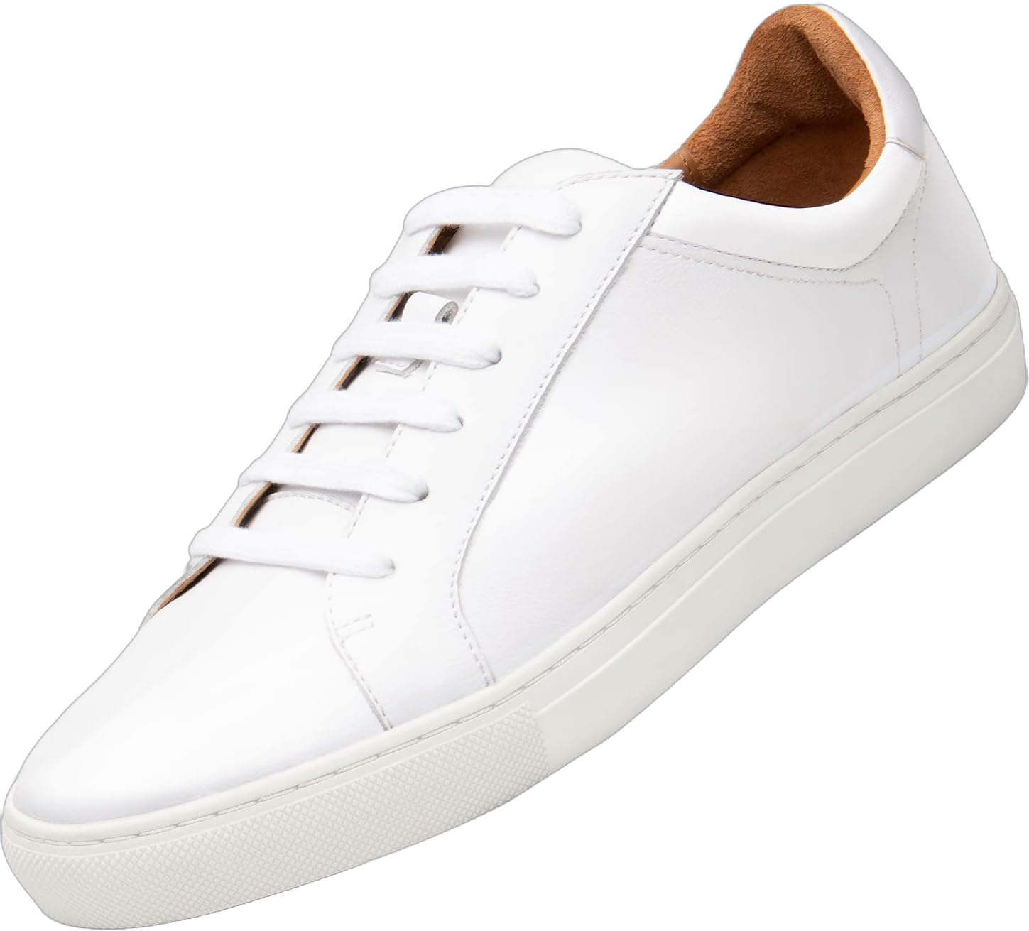 Dunross & Sons Mens Sneakers. Fashion Sneakers. Lace-Up Or Slip-On Mens Casual Shoes. Comfortable Leather Shoes. 7 Harvey White