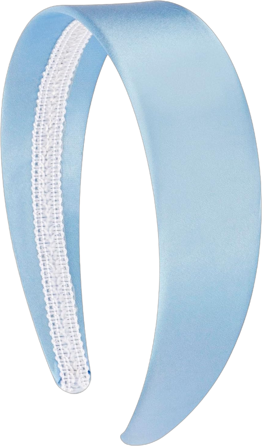 VELSCRUN Bright Blue Headband for Women Girls 1.6 Inch Wide Headbands Satin Head Bands for Womens Hair Solid Simple Holiday Hair Bands Cosplay Halloween Hair Accessories Gifts for Mothers Sisters