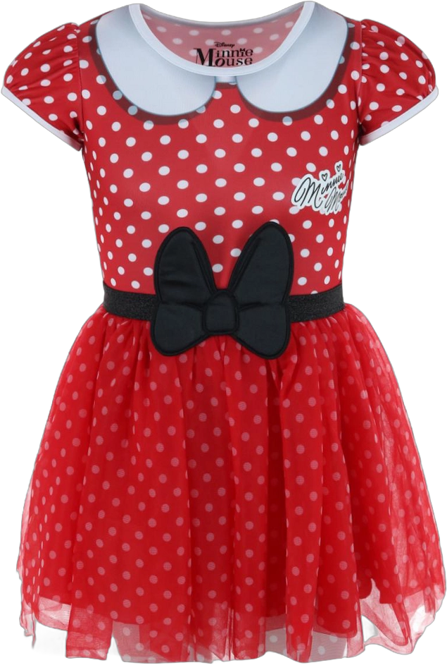 Jerry Leigh Girl's Disney Minnie Mouse Polka Dot Cosplay Tutu Dress, Xsmall, Red