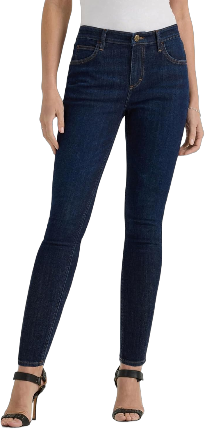 Lee womens Legendary Mid Rise Skinny Jean Dark Strides 10 Short