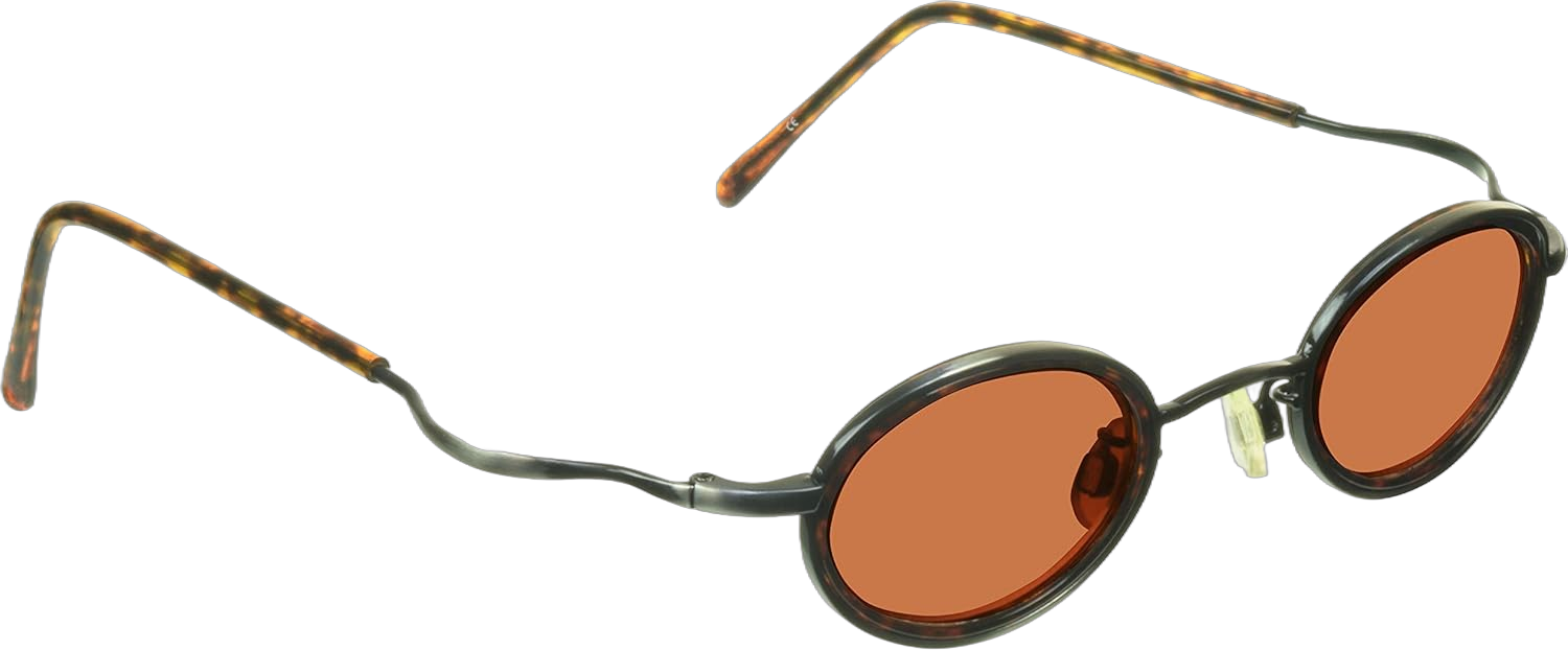 proSPORT Small Mini Round Sunglass Vintage Retro 70s Steampunk Eye Glasses Tinted Smoke or Copper Brown High Definition Hd W/ Gunmetal Frame