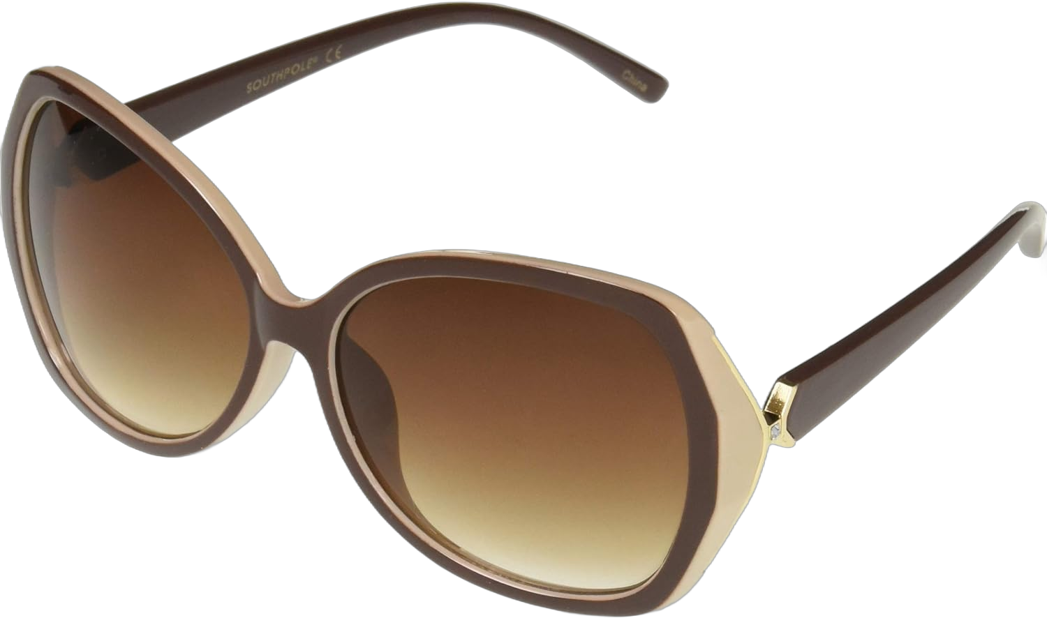 Southpole Women's 1013sp Oversized Retro Uv400 Protective Butterfly Oval Sunglasses-Cool Gifts for Her, 60mm Brown 60 Millimeters