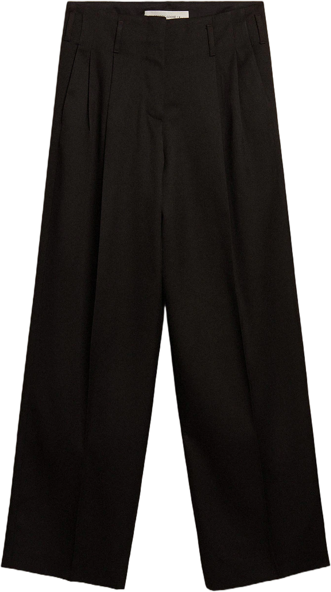 Women’s black wool gabardine pants