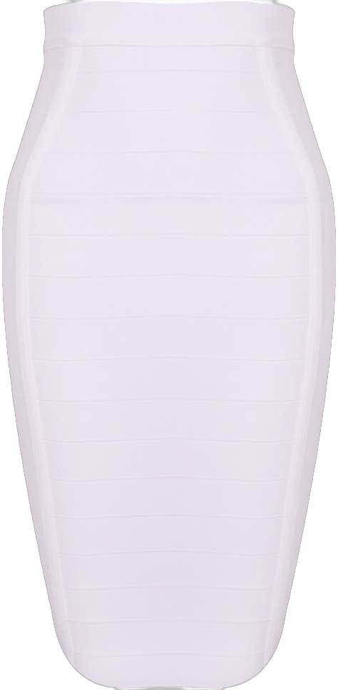 Women's High Waist Wear to Work Pencil Skirt Bandage Bodycon Midi Skirt X-Small White