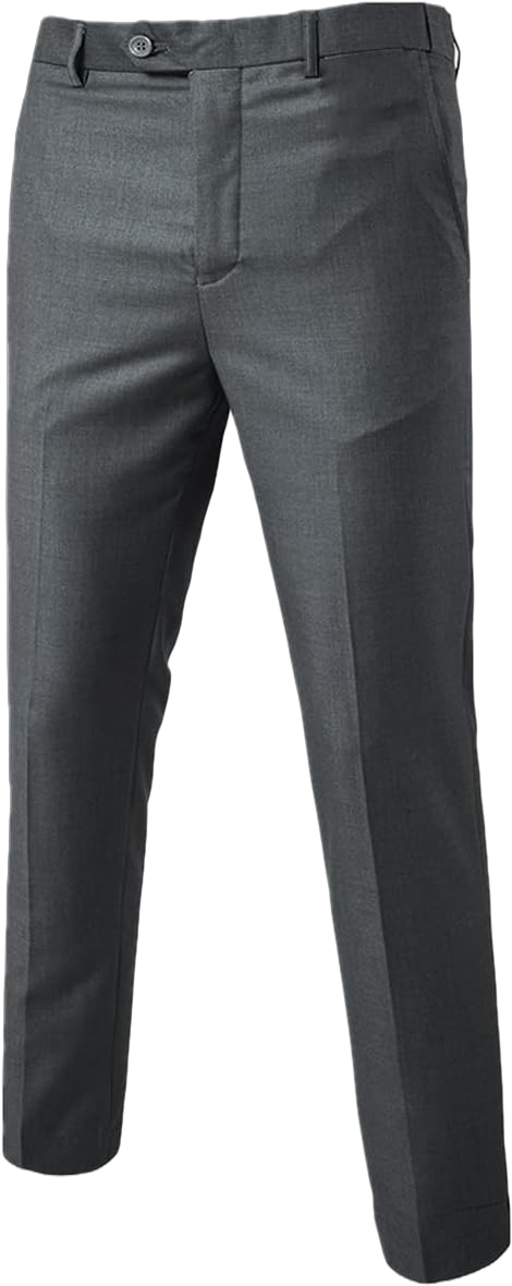 Mens Classic Slim Fit Fit Stretch Flat Front Slacks Dress Pants XX-Large A/Dark Grey