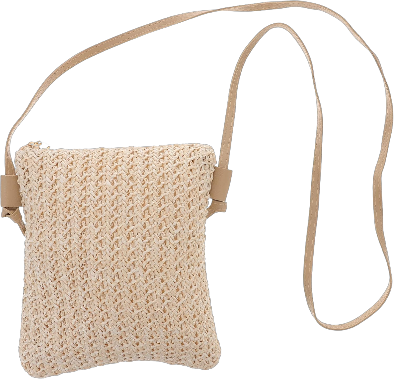 Diagonal Straw Bag Small Black Crossbody Purse Woven Purses for Women Black Purse for Women Shoulder 75X20X2CM Beige