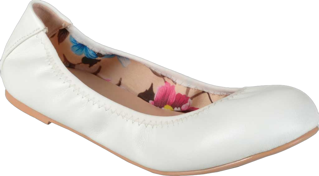 Women's Journee Collection Lindy2 Ballet Flat White Faux Leather 7 M