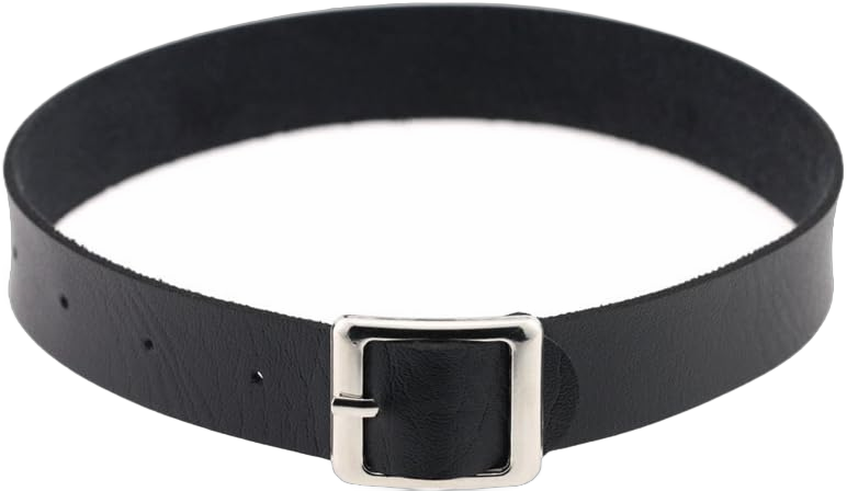 Tpocean Harajuku Black Punk Leather Collar Choker Necklace Belt Choker for Men Women Girls