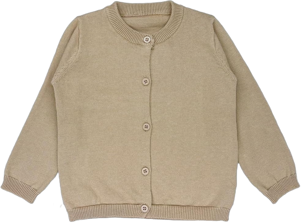 Hwafan Unisex Spring Casual Comfort Long Sleeve Swerters Toddler Boys Girls Classic Solid Color Crochet Knit Cardigans (Khaki,2T,2 Years)