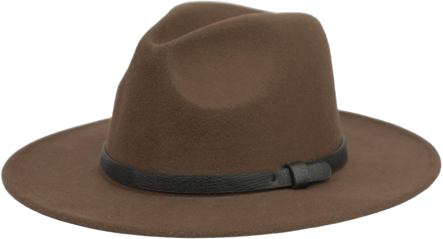 Fedora Hats for Women Men Wide Brim Felt Fedora Hat Women's Felt Fedora Hat One Size Brown