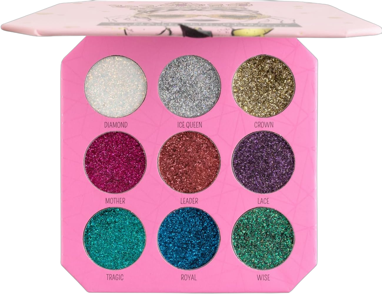 Profusion Cosmetics Majestic Gems 9 Shade Pressed Glitter Palette for Stunning Looks, Sparkle and Shine with Premium Makeup Kit, Get Lit and Glittery is Must Have Essential for Your Glam Squad