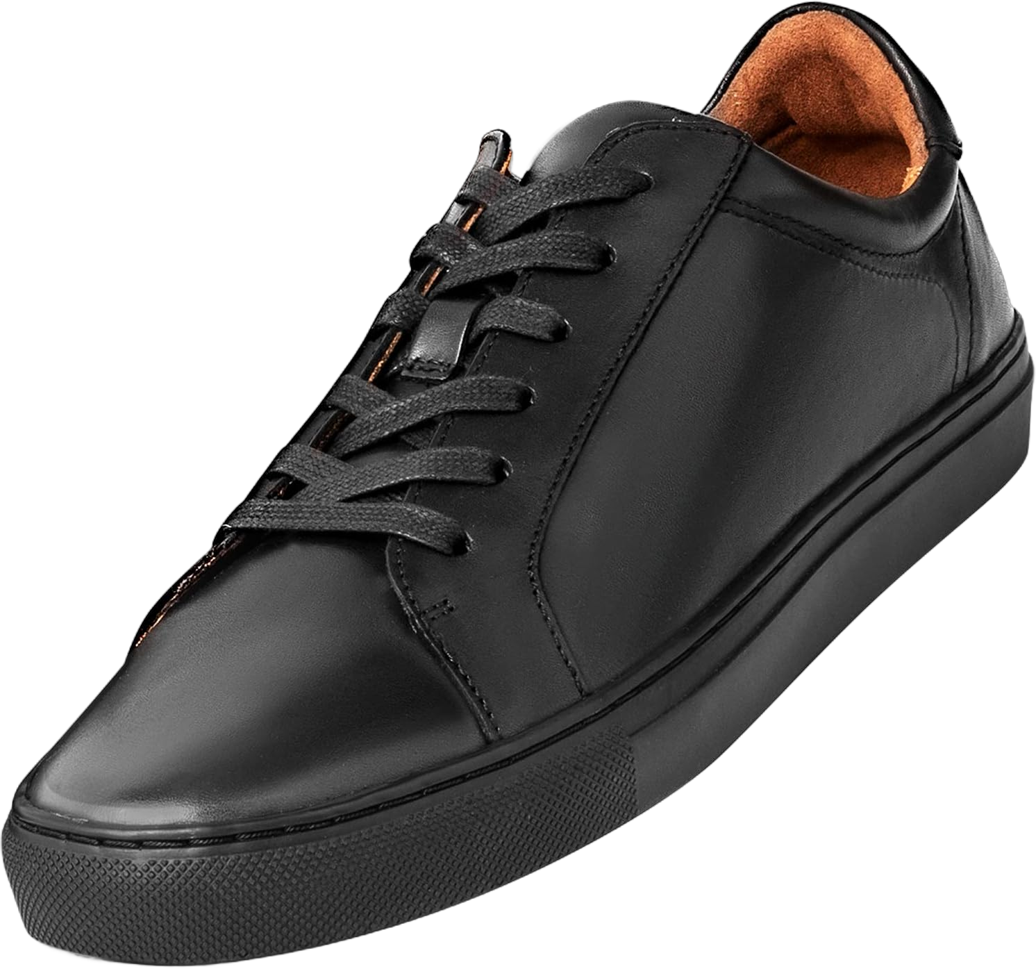 Dunross & Sons Mens Sneakers. Fashion Sneakers. Lace-Up Or Slip-On Mens Casual Shoes. Comfortable Leather Shoes. 11 Harvey Triple Black