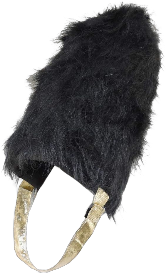 British Queen's Royal Guard English Bearskin Uniform Costume Hat w/ Chin Strap