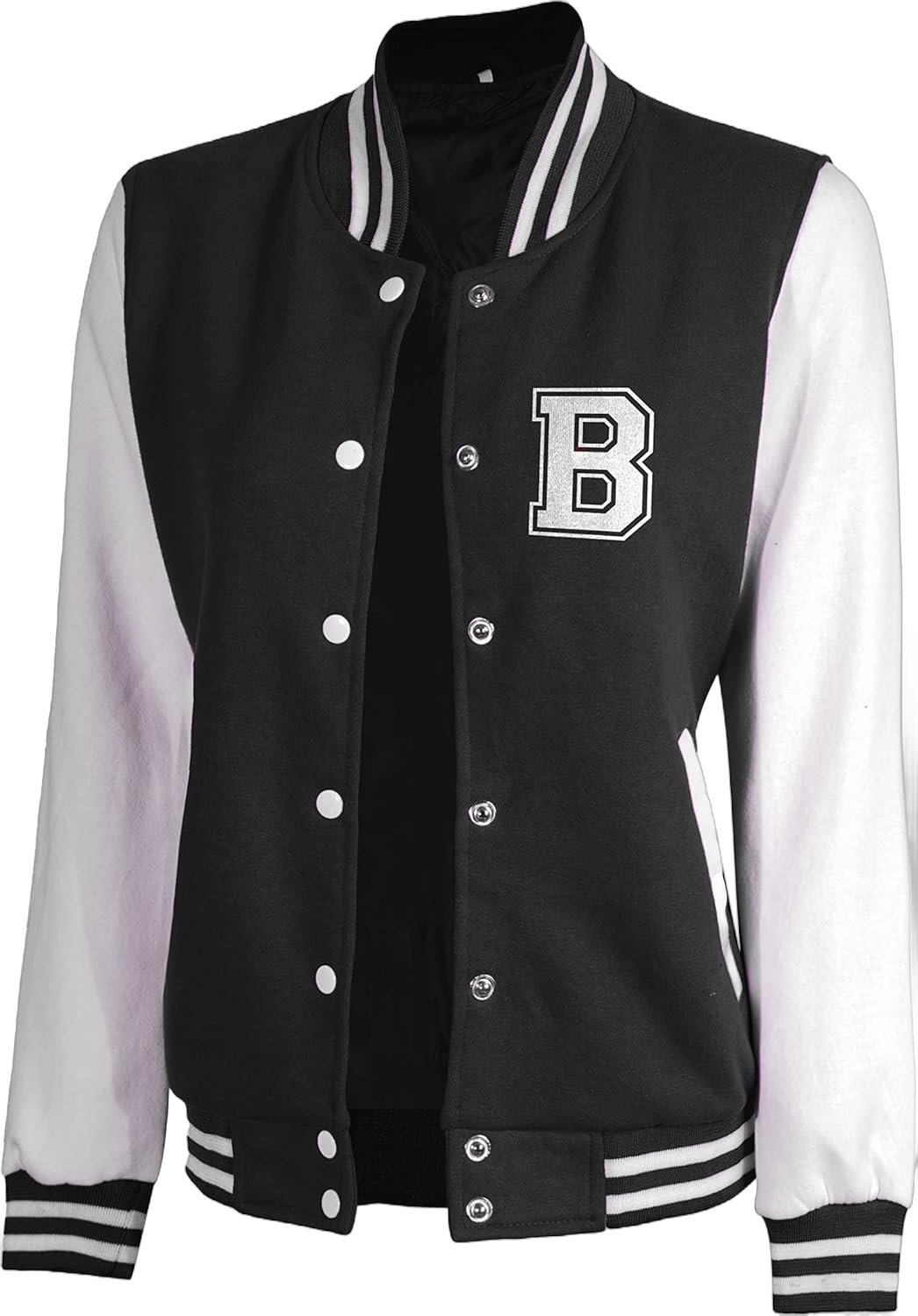 Decrum Varsity Jacket for Woman – Trendy Highschool Bomber Style Baseball Letterman Jacket Woman