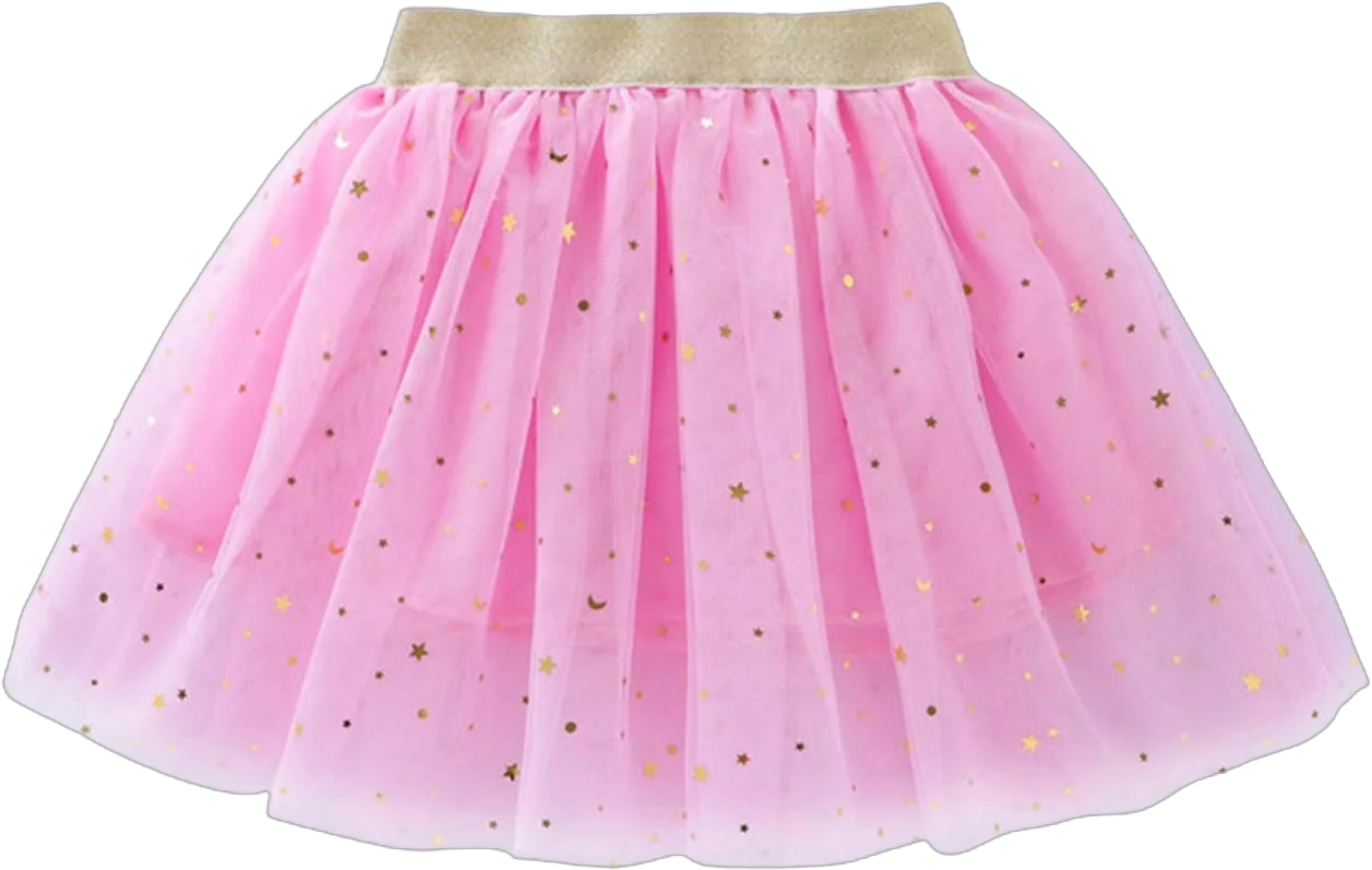 Scyoekwg Tulle Tutu Skirts for Toddler Girls Kids Toddler Girls Cute Party Dance Solid Color Net Yarn Sequins Stars Tulle Pink 11-12 Years