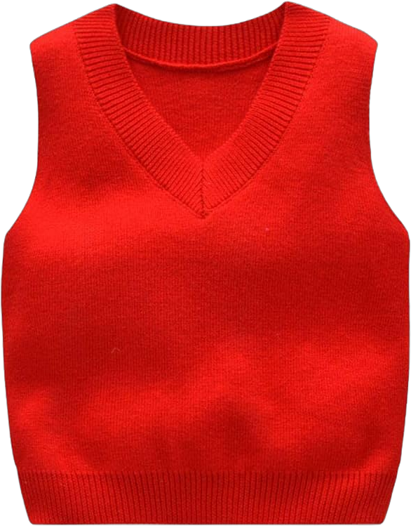 PTPUKE Baby Boys Girls V Neck Comfort Knitted Sleeveless Pullover Sweater Vest 5T Red