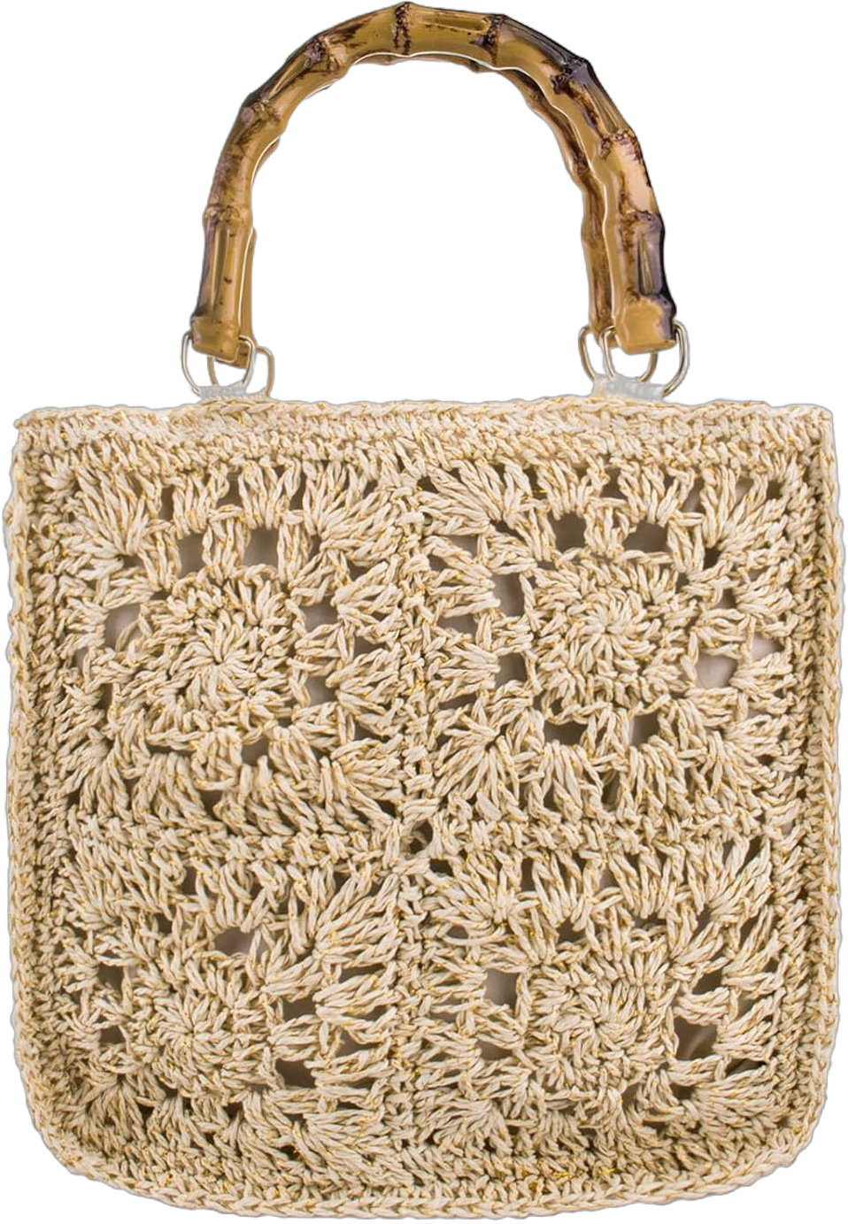 YYW Cute Handwoven Rattan Straw Bag for Women, Boho Beach Tote Bag with Feathers Ornaments Drawstring bag and Hanging Strap Style 2-beige