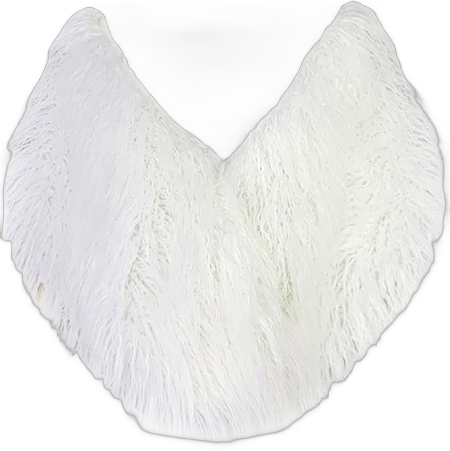 RomanticDesign Women Faux Fur Shawl Fluffy Bridal Wedding Sleeveless Wrap Warm Winter Stole Cape for Prom Evening Party White One Size