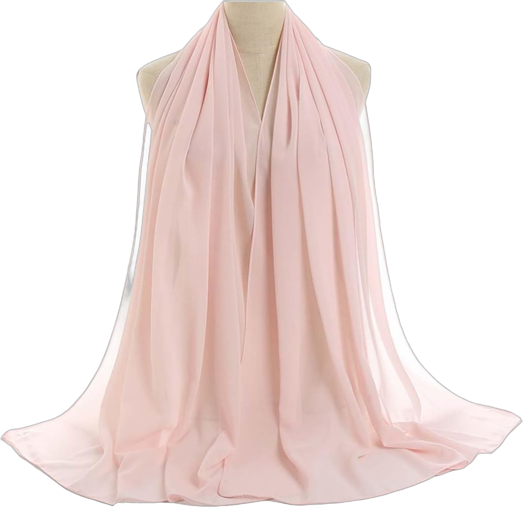 Chiffon Satin Shawl Wrap for Evening Prom Wedding Party Dress Women Girl Cover Ups 67’’ PS11 Chiffon Pink