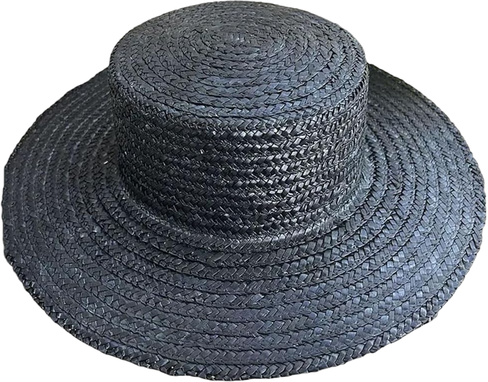 Women Summer Wide Brim Straw Hat Sun Hats Panama Beach Hat Sombrero One Size 10cm Black