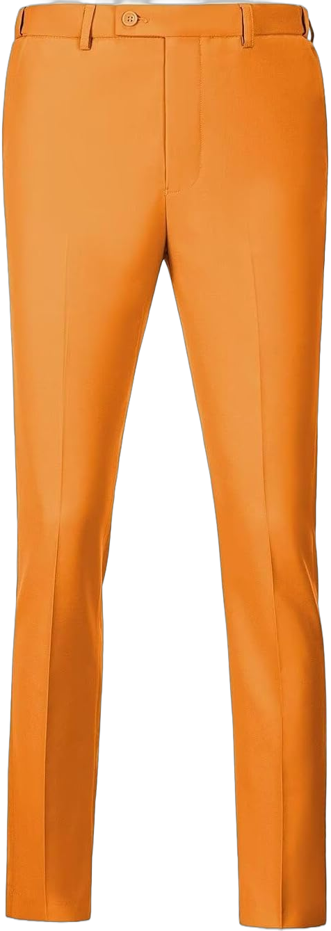 Men's Slim Fit Dress Pants Stretch Casual Pants Mens Work Slacks 3X-Large Orange