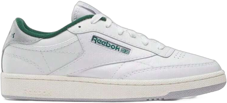 Reebok Club C 85 100032970 Sneakers Unisex White Green Leather Lace Up NR8657